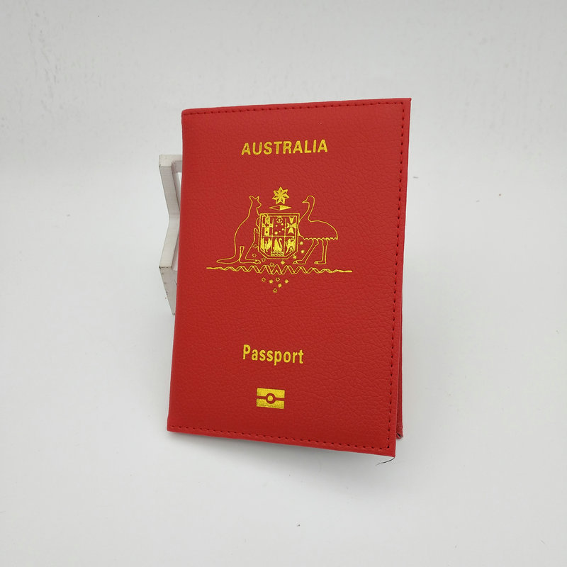 Picture of in stock Multicolor PU Leather Australian ID Holder Passport Holder Bi-Folding Open ID Passport Leather Holder Bag