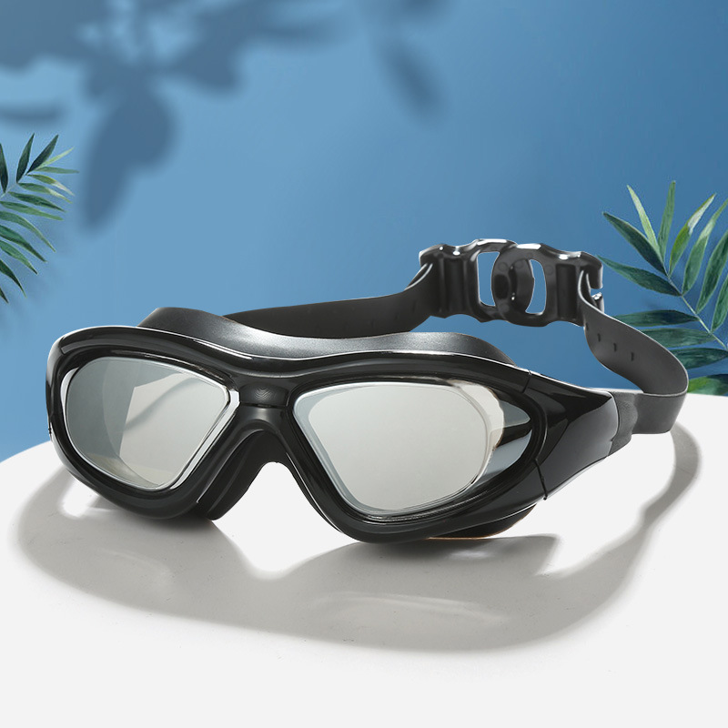 Picture of Qi Lang diving glasses waterproof anti-fog swimming goggles large frame adult unisex professional racing training swimming goggles