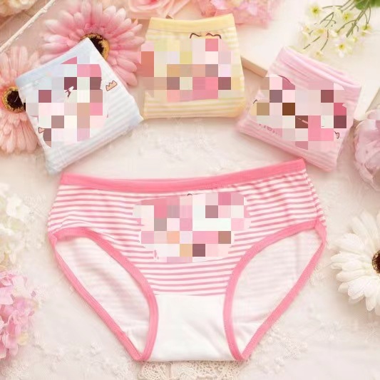 Picture of New candy color 95% cotton children's underwear girls briefs cartoon printed children's underwear wholesale