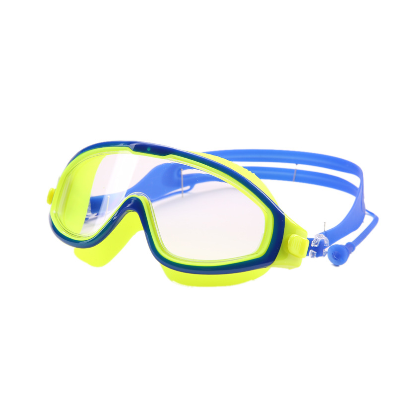 Picture of Children's Swimming Goggles Girls Boys Big Frame Swimming Glasses Waterproof Anti-Fog HD Kids Swimming Goggles Swimming Cap