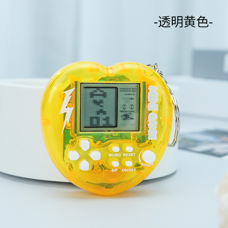 Picture of Cross-border hot-selling love children's toys palm Tetris video game machine keychain creative small pendant