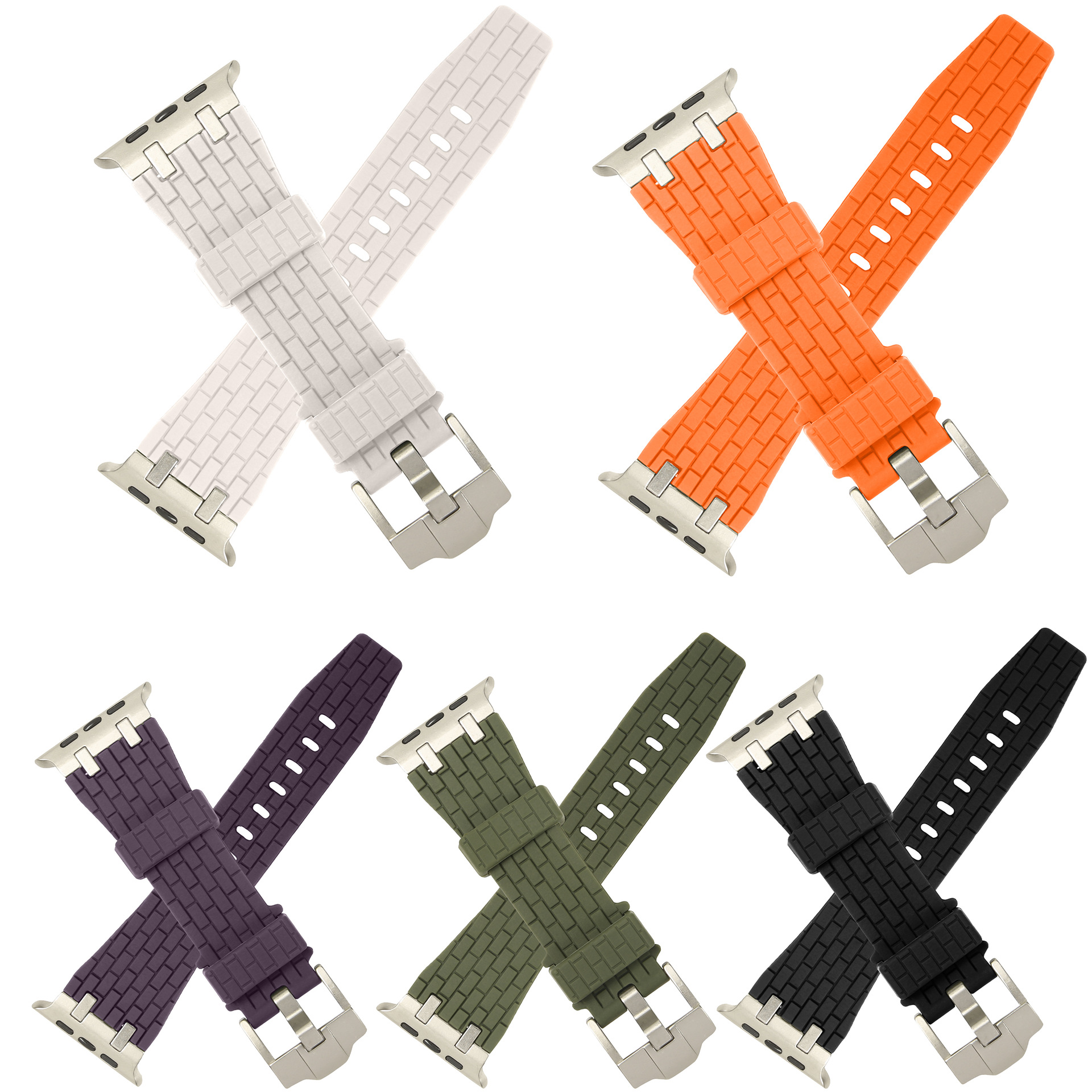 For Apple Watch Strap Rubik's Cube iwatchs10Ultra2 S946mm Zinc Alloy Silicone Strap Wholesale