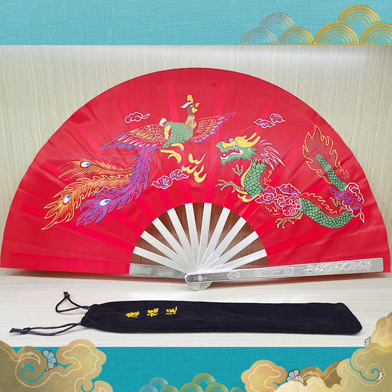Picture of Tai Chi Kung Fu Fan Aluminum Magnesium Alloy Fan Performance Fan Morning Exercise Fan Hands Fan Tai Chi Fan Factory Direct Fan Folding Fan