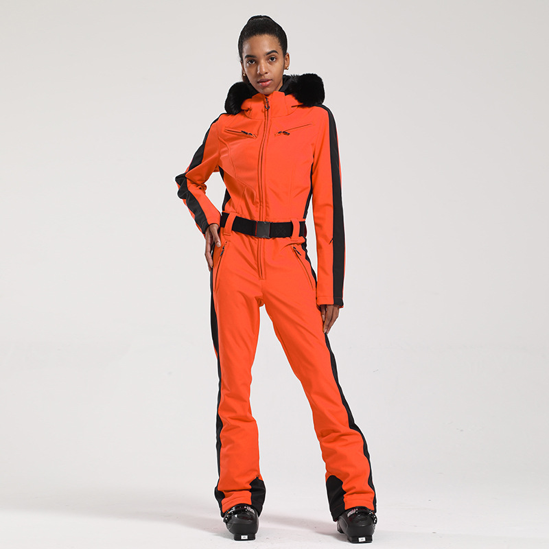 Picture of Professional Double-board Windproof Cross-border Ski Suit Women's Thickened Warm Waterproof Slim-fit Outdoor Ski Suit Women's suit