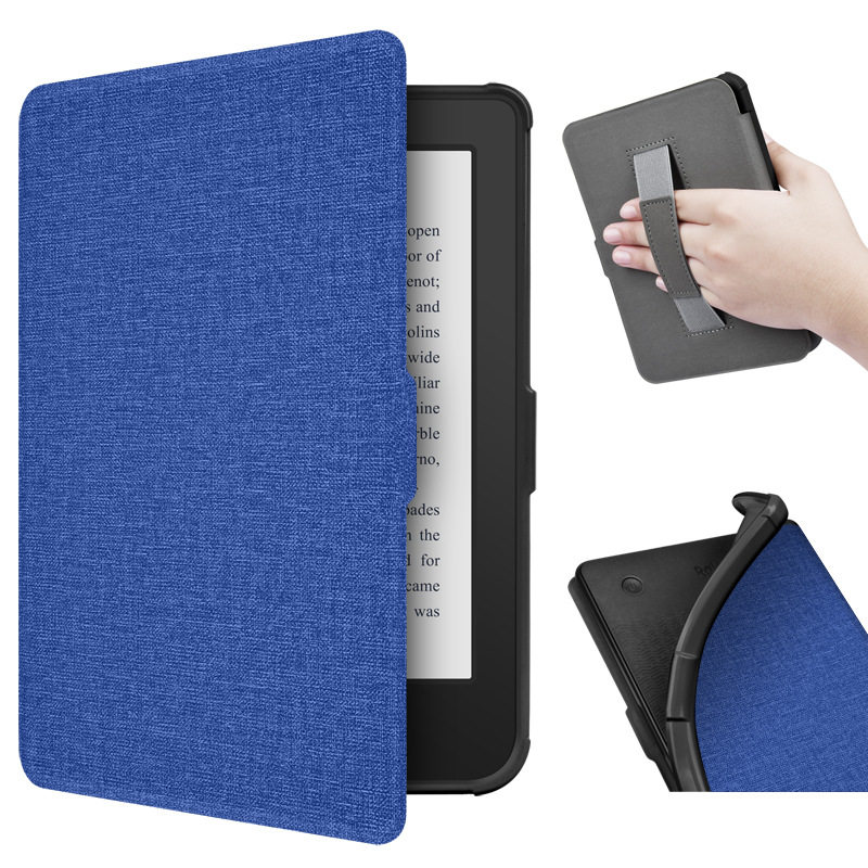 Picture of Applicable to 2022Kobo Clara2E e-book protective cover linen pattern handheld TPU leather case compatible with Tolino