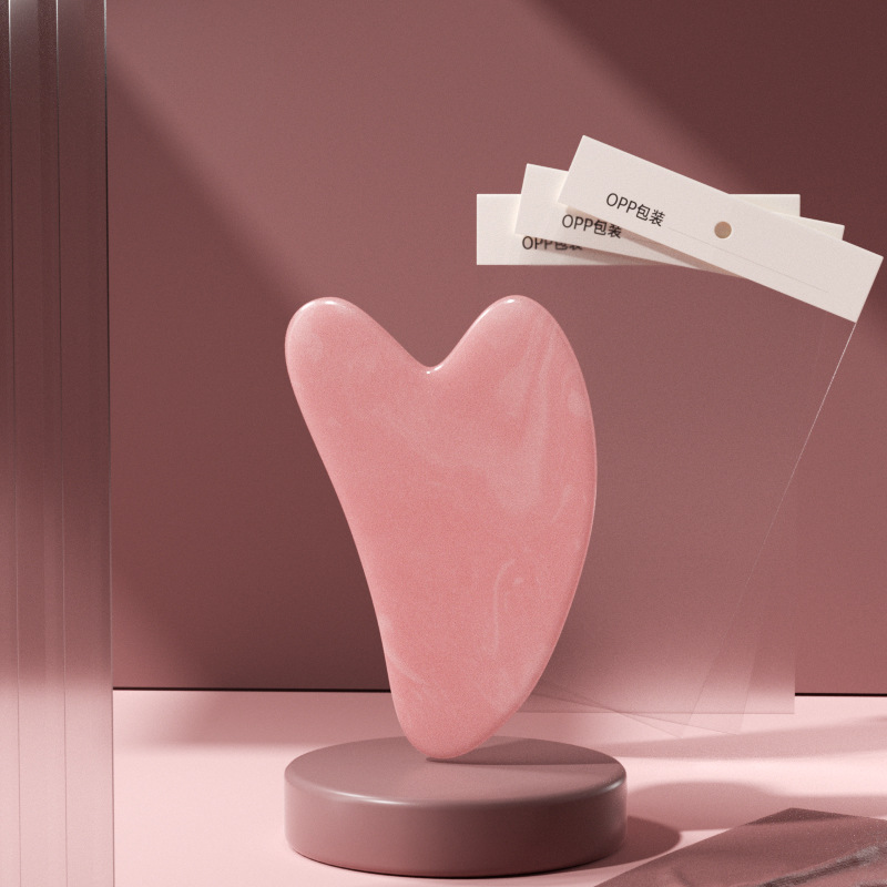 Picture of Cross-Border Rose Quartz Double-Headed Roller Facial Massager Non-Jade Facial Lifting Beauty Scraping Board Eye Pulling Stick