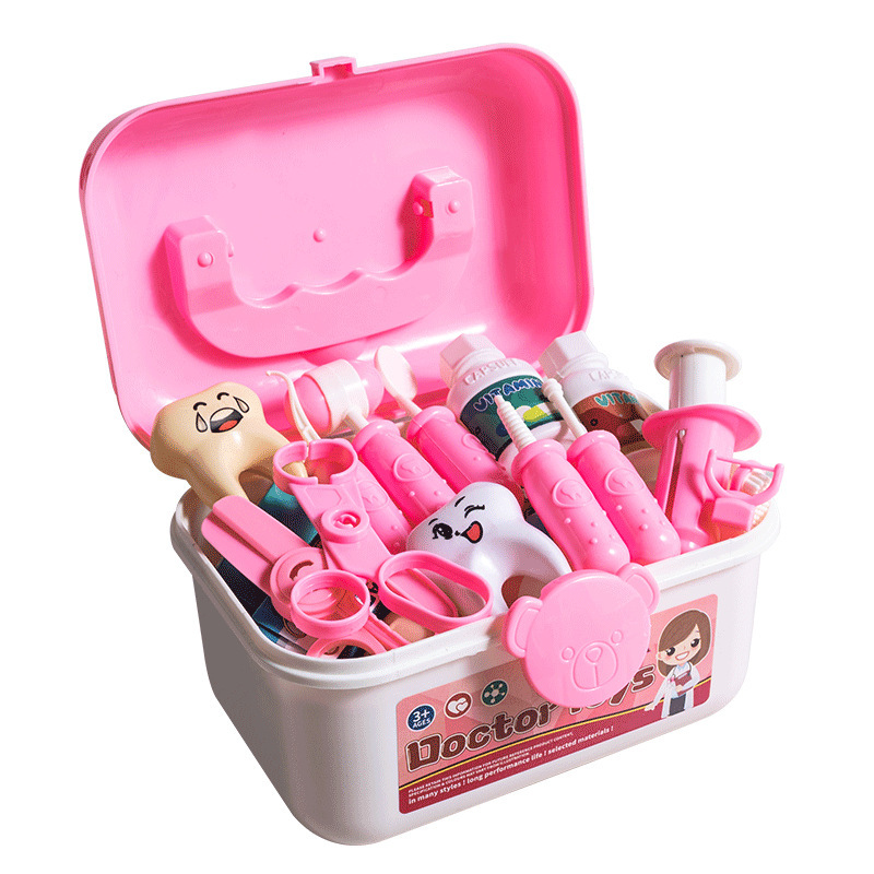 Picture of Cross-border children's doctor toy suit girl simulation nurse stethoscope injection dental play house medical tools