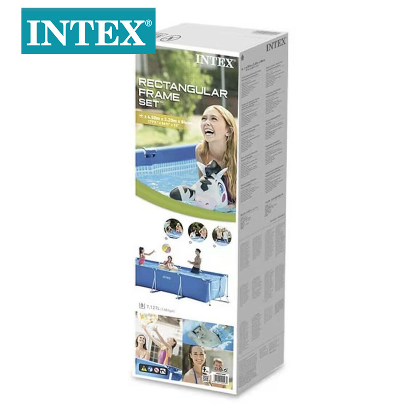 Picture of INTEX swimming pool square bracket pool round bracket pool family outdoor private large play pool