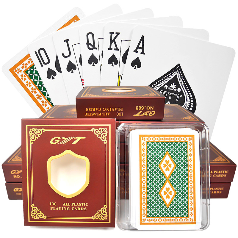 Plastic poker GYT Texas small print pvc poker manufacturers spot supply waterproof practical double-sided frosted poker