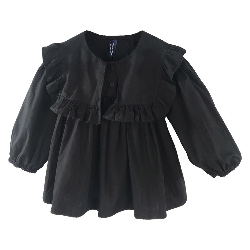 Picture of 2024 Children's Clothing 2023 Korean Style Spring and Autumn Parity Coat Western Style Loose Ruffled Mother and Women's Long Sleeve Doll Shirt