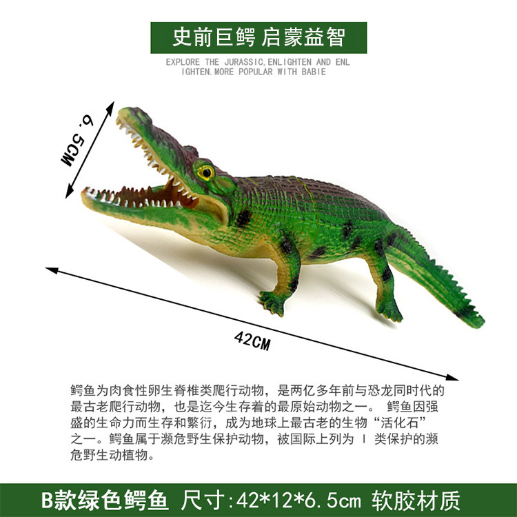 Picture of Cross-border Novelty Sounding Small Crocodile Model Toy Simulation Plastic Crocodile Chinese Alligator Tricky Decompression Small Toy