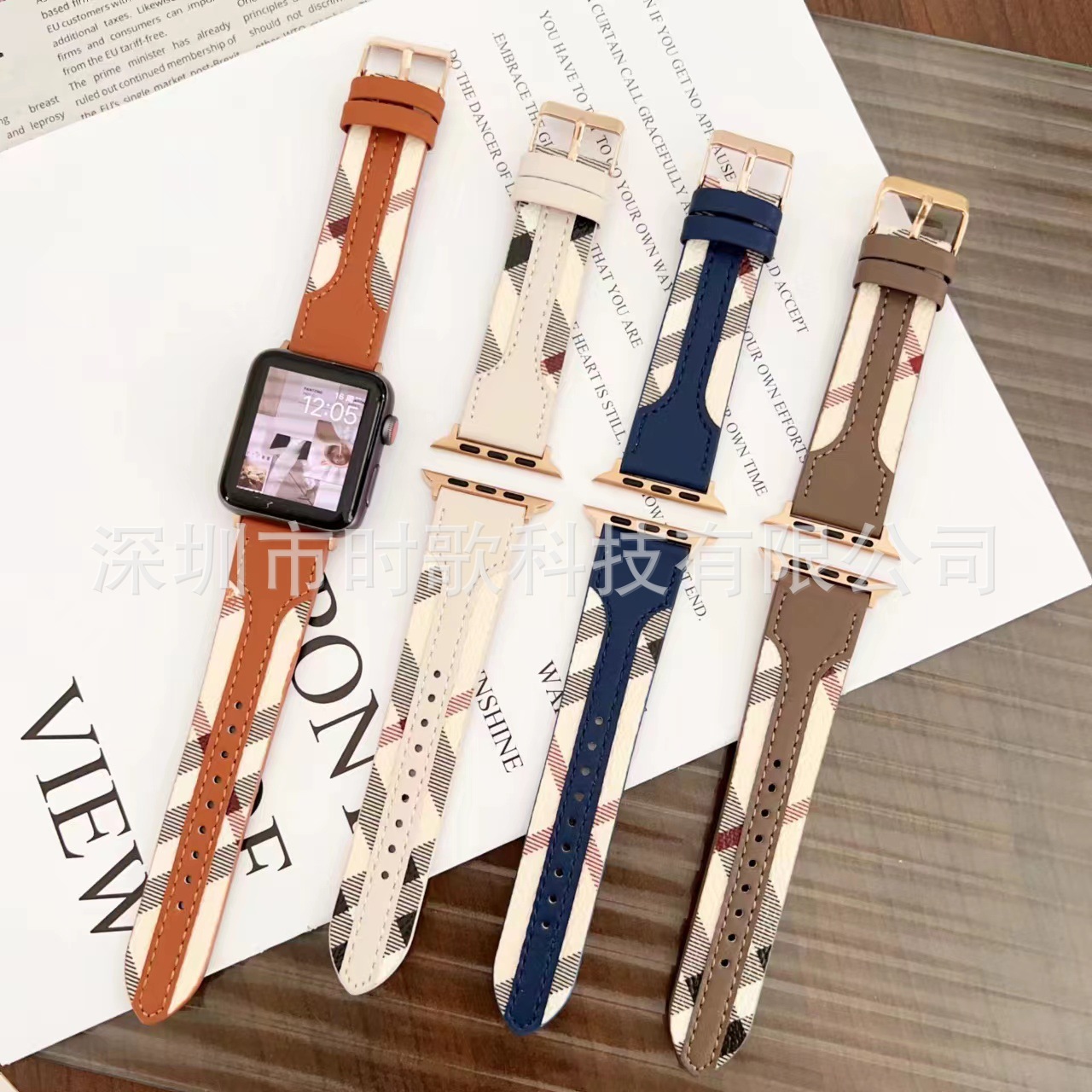 for apple watch strap genuine leather burberry appleiwatch10Ultra49MM strap wholesale factory