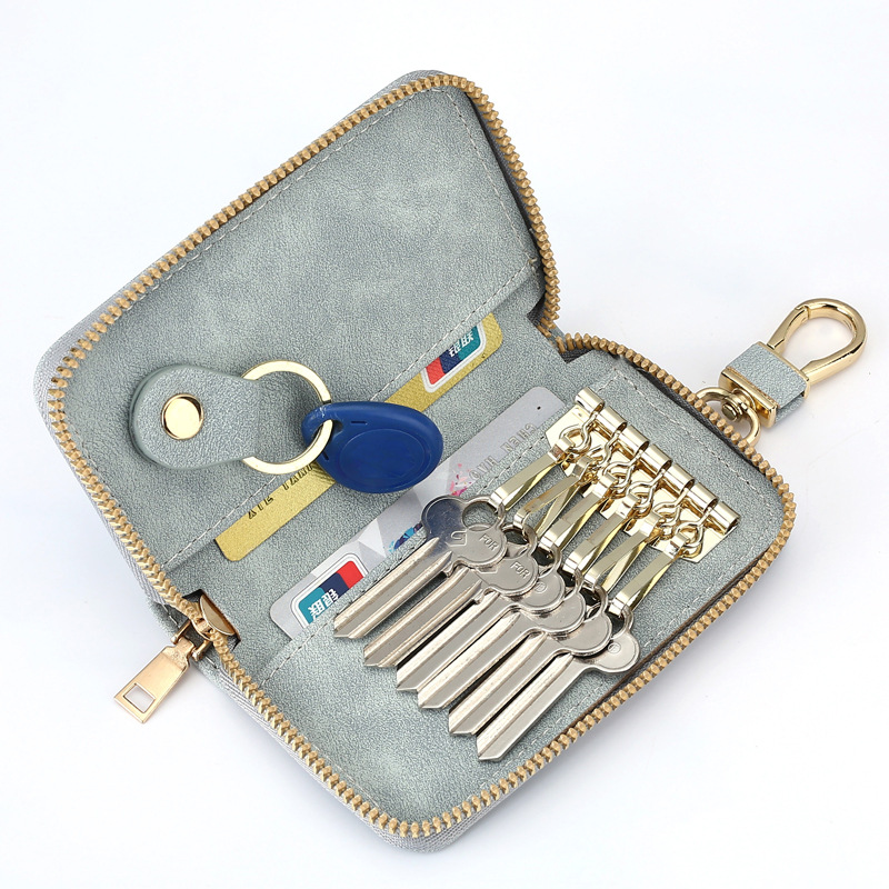 Picture of Vintage Simple Zipper Key Bag Men's Waist Hanging Multifunctional Household Small Bag Large Capacity Car Women's Key Bag