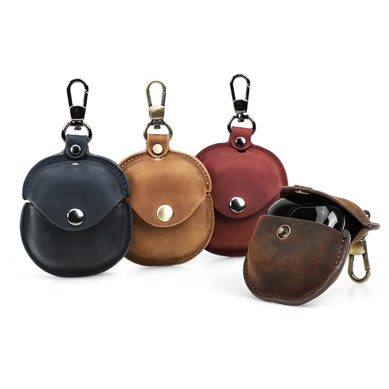 Picture of For Samsung Galaxy buds2 headset set crazy horse leather portable bluetooth headset protection set a generation of hair