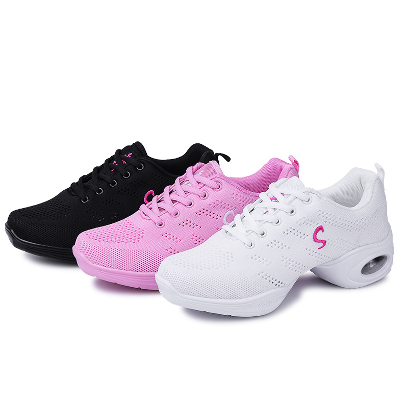 Picture of New Summer Dance Shoes, Breathable Fly-Woven Mesh Modern Dance Shoes, Adult Square Dance Shoes, Soft-Soled Women's Dance Shoes