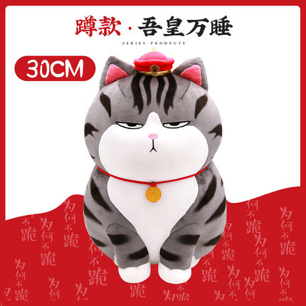 Picture of Genuine Wu Huang Wan Sleeping Doll Bazar Black Plush Toy Long live Totoro Doll Cat Pillow