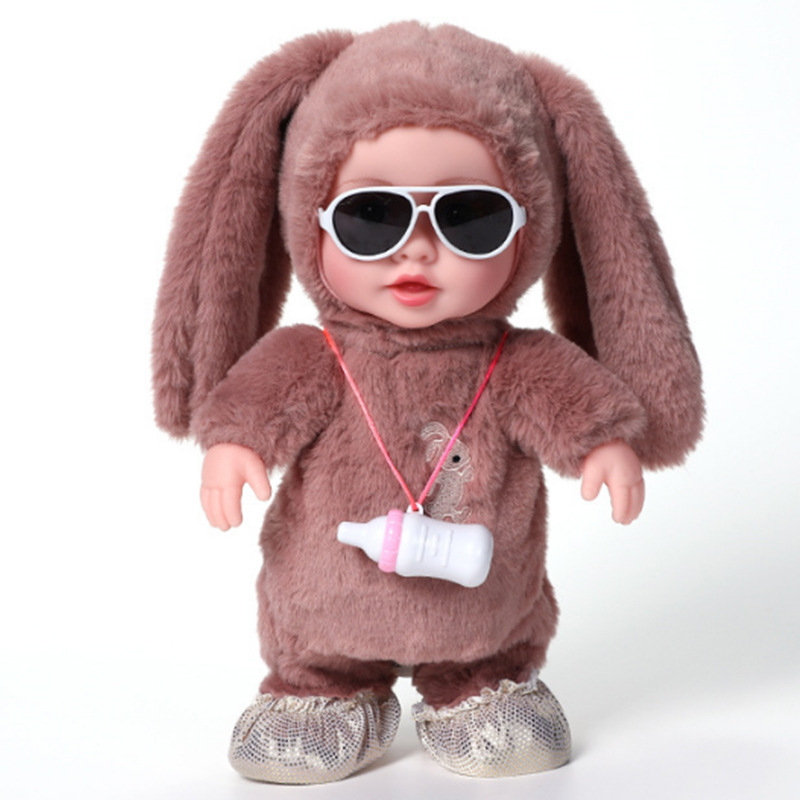 Picture of 1 Electric Stuffed Toy Baby Bottle Doll Can Sing, Walk, Talk and Learn Tongue Girls 1-3 Years Old Children's Educational Puzzle