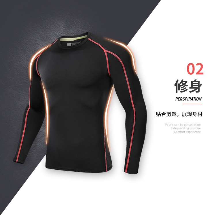 Picture of Cross-Border Long-Sleeved Cycling Clothing, Warm and Breathable Fitness Clothing, Fleece Warm Half-Zip Training Fleece Clothing # 120
