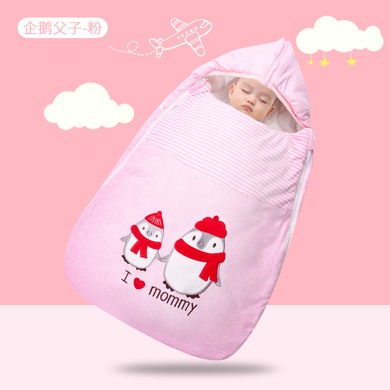 Picture of Factory direct supply of a generation of hair agent baby sleeping bag newborn belly kick thick swaddling clothes in autumn and winter