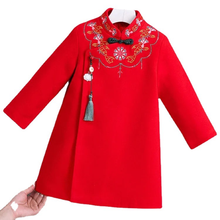 Picture of Children's Tang suit Chinese style winter thickened New Year girl's New Year clothes baby girl's New Year clothes girl's Hanfu winter clothes