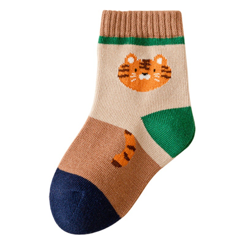 New Autumn Children's Socks Mid-tube Socks Boys 6-12 Years Old Cotton Socks Children's Socks Girls Baby Socks Spring and Autumn
