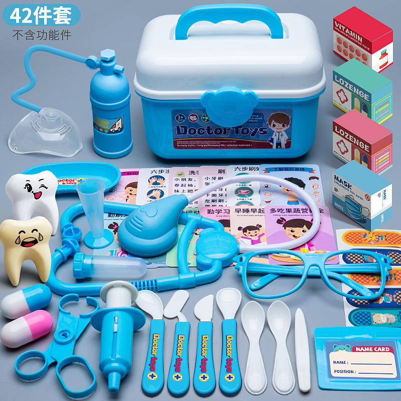 Picture of Cross-border children's doctor toy suit girl simulation nurse stethoscope injection dental play house medical tools