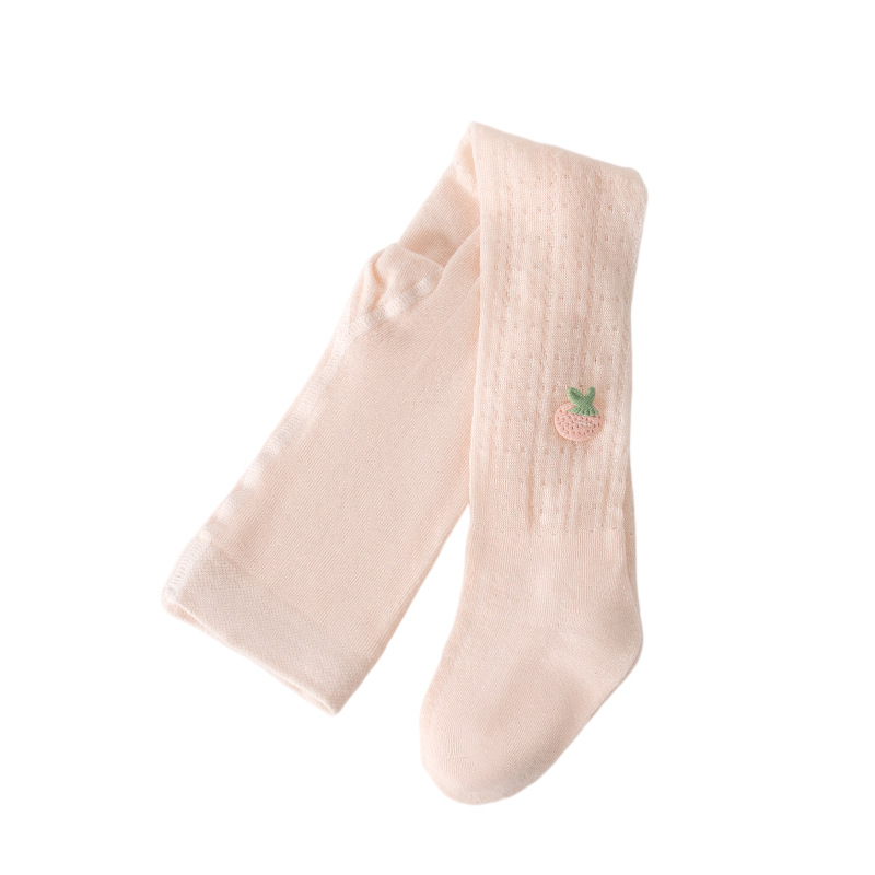Picture of Spring and Summer 2025 Children's Mesh Pantyhose Breathable Cartoon Pineapple Baby Girl Air Conditioning Anti-mosquito Socks Girls' Leggings