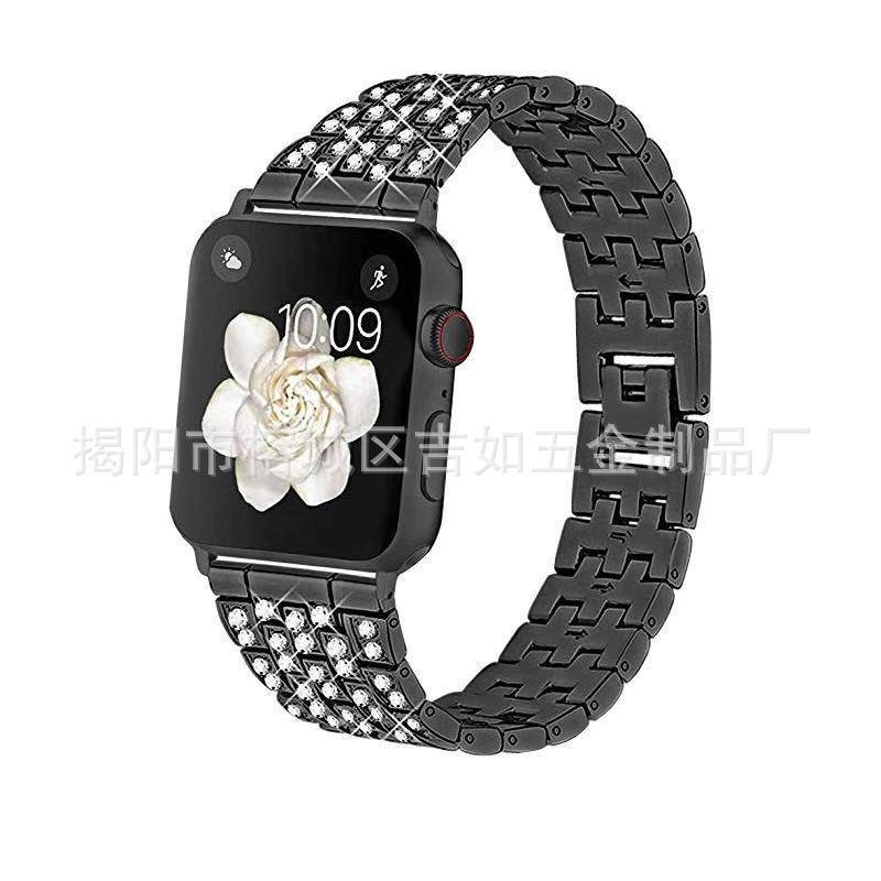 Picture of For Samsung S3 Huawei GT2 Applewatch8 five beads full diamond strap iWatch Apple alloy strap
