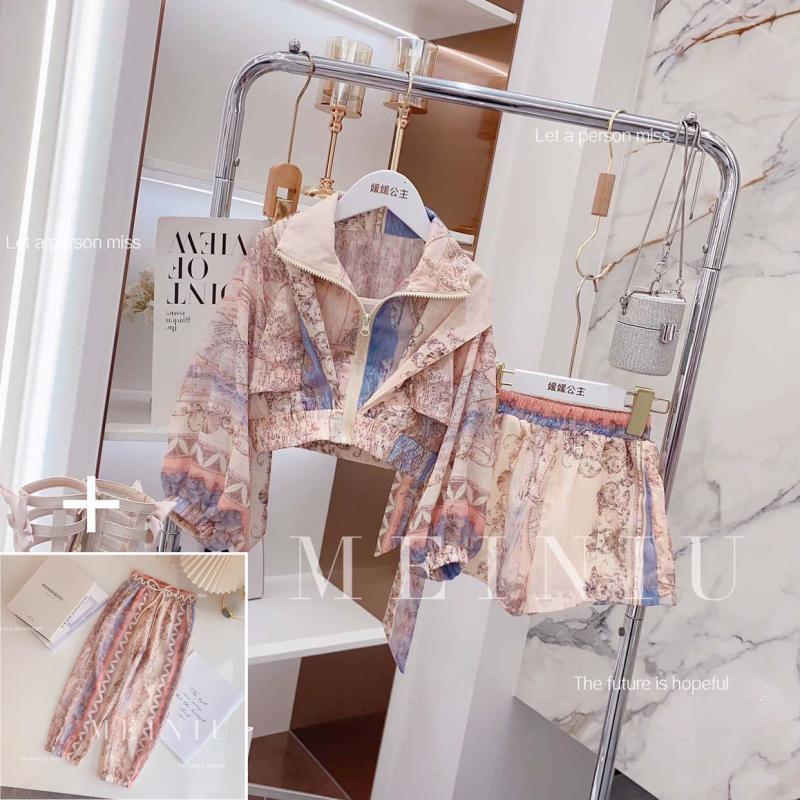 Girls' Sun Protection Suit Summer Wear 2025 New Korean Style Foreign Style Kidsren's Jacket and Pants Two-Piece Set for Girls Thin and Big Kidsren