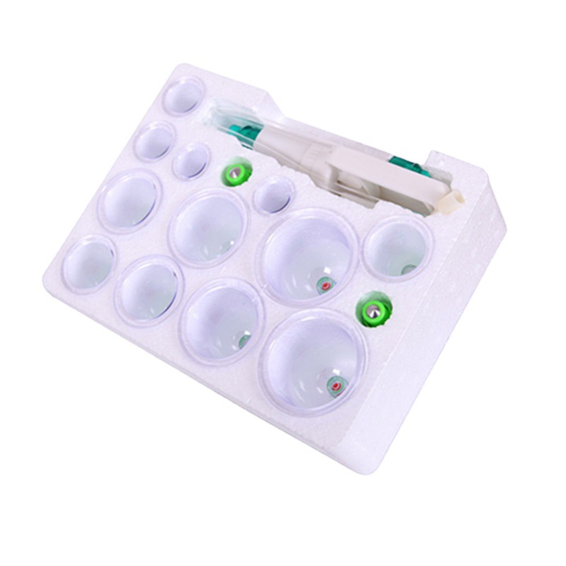 Picture of English Chinese household cupping device vacuum pumping ABS plastic material thickened 12 canned cupping