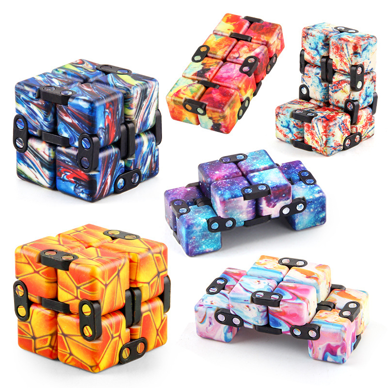 New exotic Rubik's Cube camouflage Starry Sky Unlimited Rubik's Cube intelligence Rubik's Cube foldable fingertip toy one-piece delivery