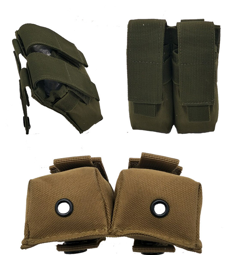 Picture of Small Double Bag Flashlight Bag 9mm Double Molle Vest Accessory Bag Outdoor EDC Tool Bag