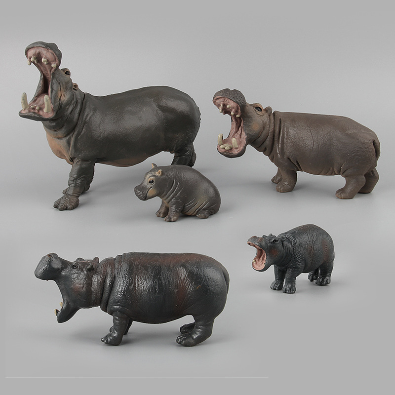 Picture of Wild Mammal Model Toy Simulation Hippo Solid Static Ornaments Doll Boutique Children's Gift