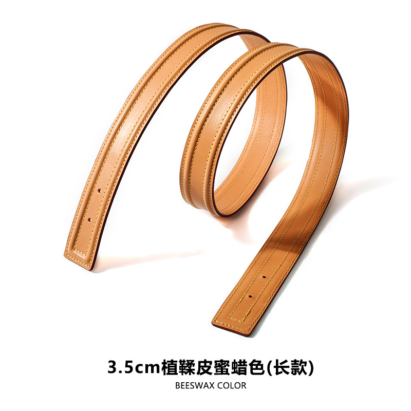 Picture of Mahuangshi MHS-C-53 Camel Bag Shoulder Strap Accessories Vegetable Tanned Leather Original Color Honey Wax Color Bag Replacement Large small size
