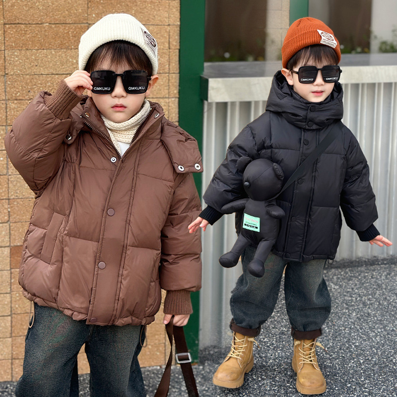 Picture of Boys' Down Jacket Winter 2024 New Children's Winter Clothes Thickened Warm Cotton-padded Jacket Coat Duffy Handsome Baby Clothes Trendy