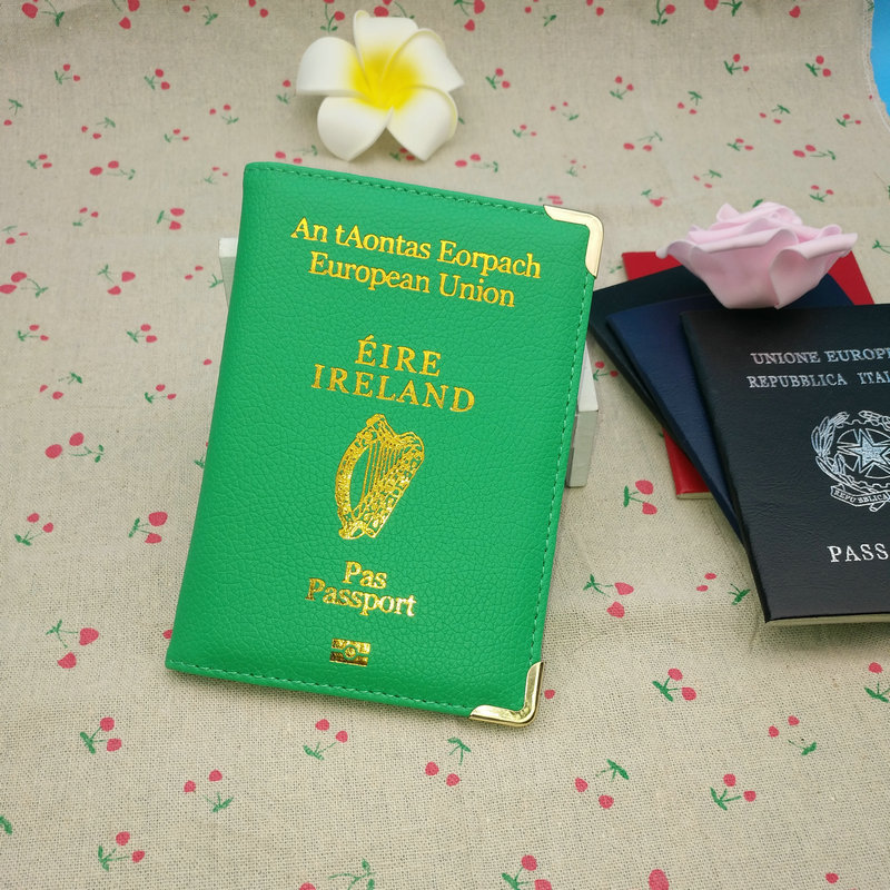Picture of Multicolor Optional PU Ireland Passbook Holder Passbook Holder Travel Multi-function Bi-fold Passbook Bag Certificate Holder