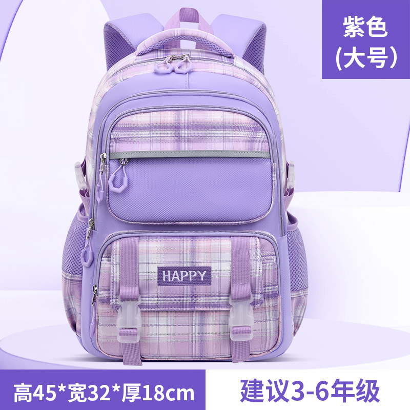 Picture of Primary school student schoolbag Grade One Two Three to six burden reduction children's schoolbag new spine protection waterproof girls' backpack