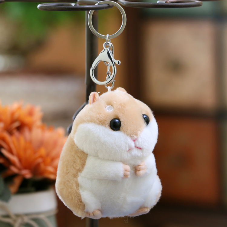 Picture of 2020 Year of the Rat Mascot Little Mouse Pendant Cute Soft Hamster Keychain Bag Stuffed Doll Doll