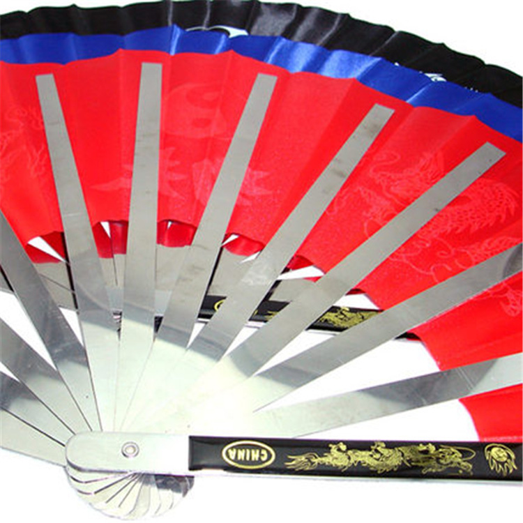 Picture of Stainless Steel Taiji Fan Fitness Kung Fu Fan Taijiquan Martial Arts Performance Fan Dance Fan Square Dance Fan