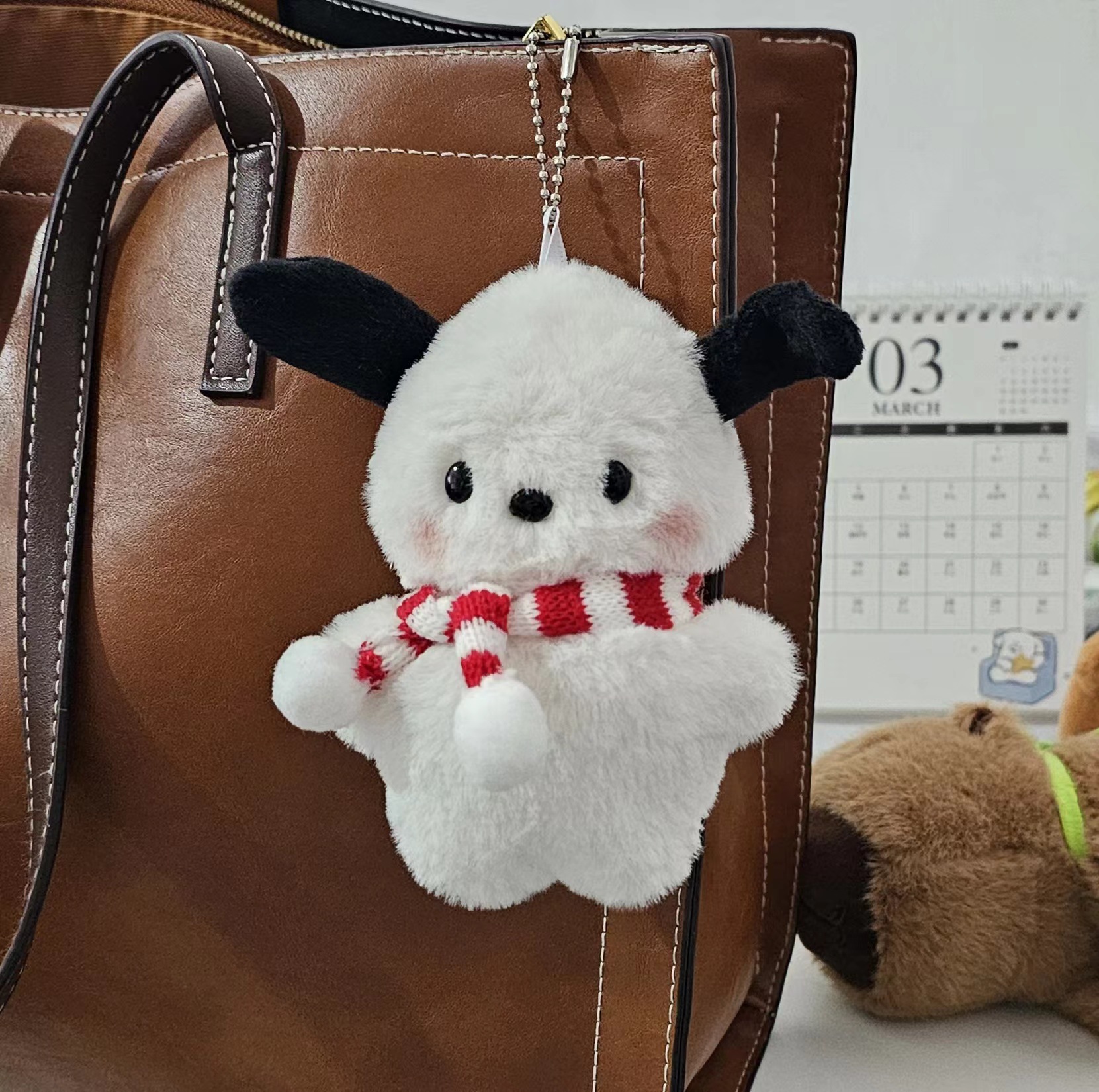 Picture of Cyber Celebrant Pilot Blush Swimming Goggles Pacha Dog Doll Plush Doll Keychain Girl Heart Bag Pendant Gift