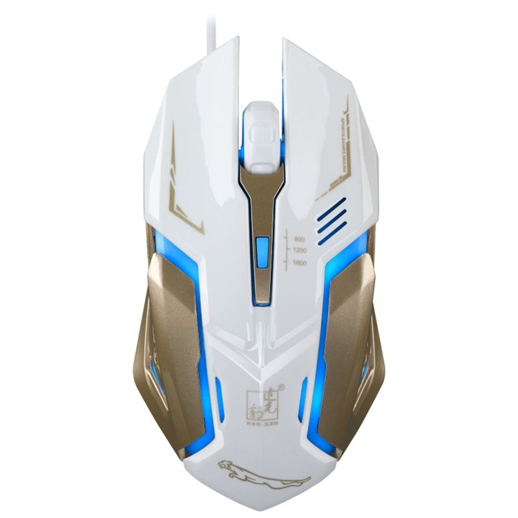 Picture of Chasing Leopard K1 Mute Wired Photoelectric Luminous usb Game lol Internet Cafe Steel Plate Mouse Manufacturer