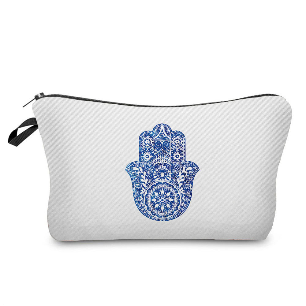 Picture of Factory Direct geometric printing cosmetic bag simple pattern wash bag portable travel cosmetics storage bag