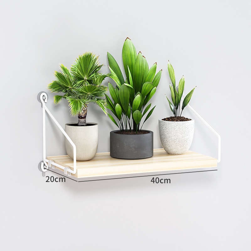 Picture of Source Factory Flower Rack Storage Rack Balcony Flower Rack Wall Indoor Wall Hanging Punch-free Flower Pot Rack Wall Rack