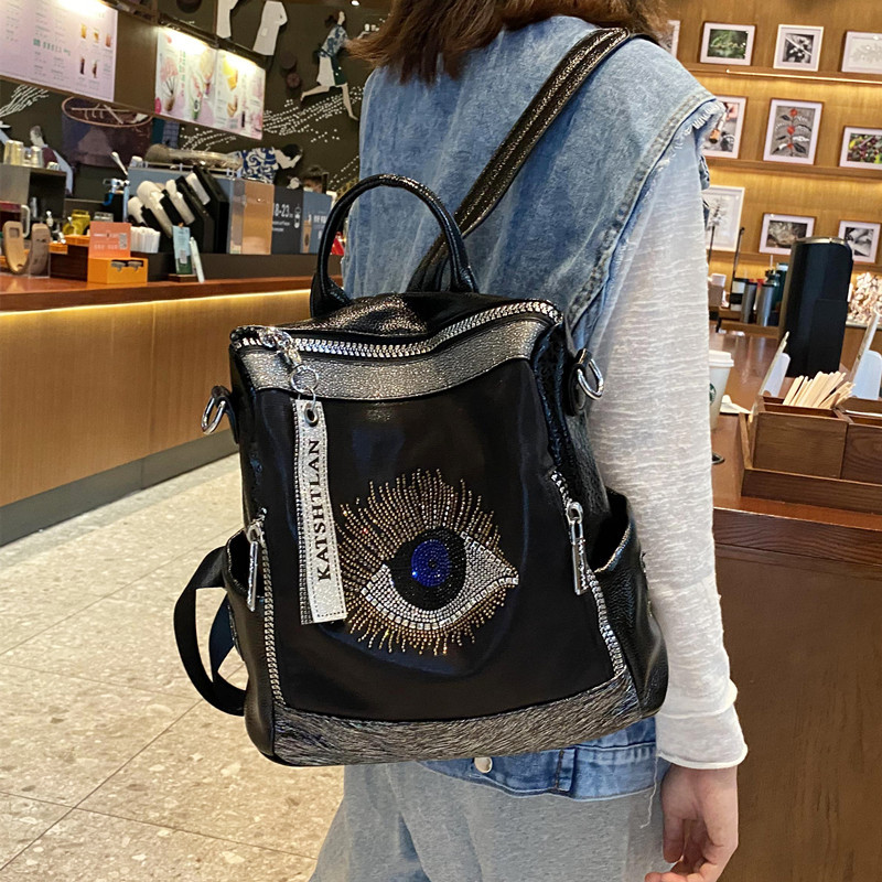 Picture of Rhinestone Backpack 2025 Summer New Fashion All-match High-end Western Style Women's Backpack Large Capacity Travel Bag