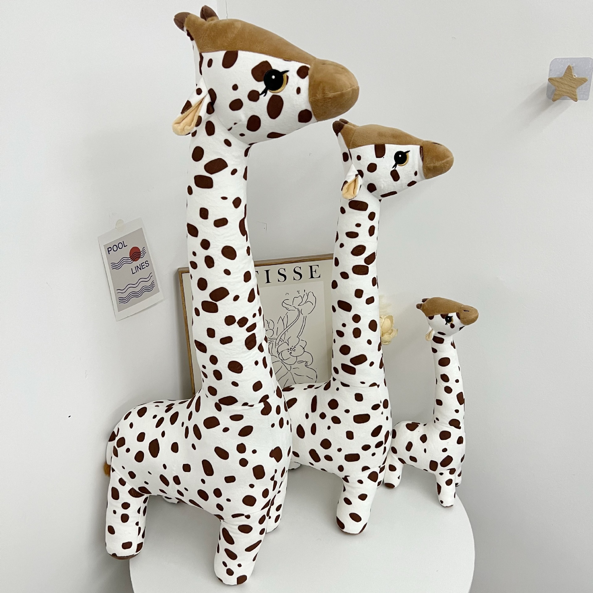 Picture of Popular Giraffe Plush Pillow Baby Newborn Sleeping Pillow Soothing Sleep Companion Pillow Leg-Hugging Gadget