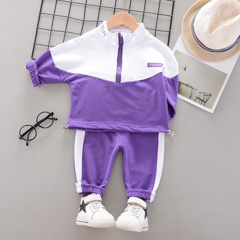 Picture of Korean version of the Spring and Autumn new men's and women's leisure sports version of the long sleeve suit foreign trade children's baby clothing a generation of hair