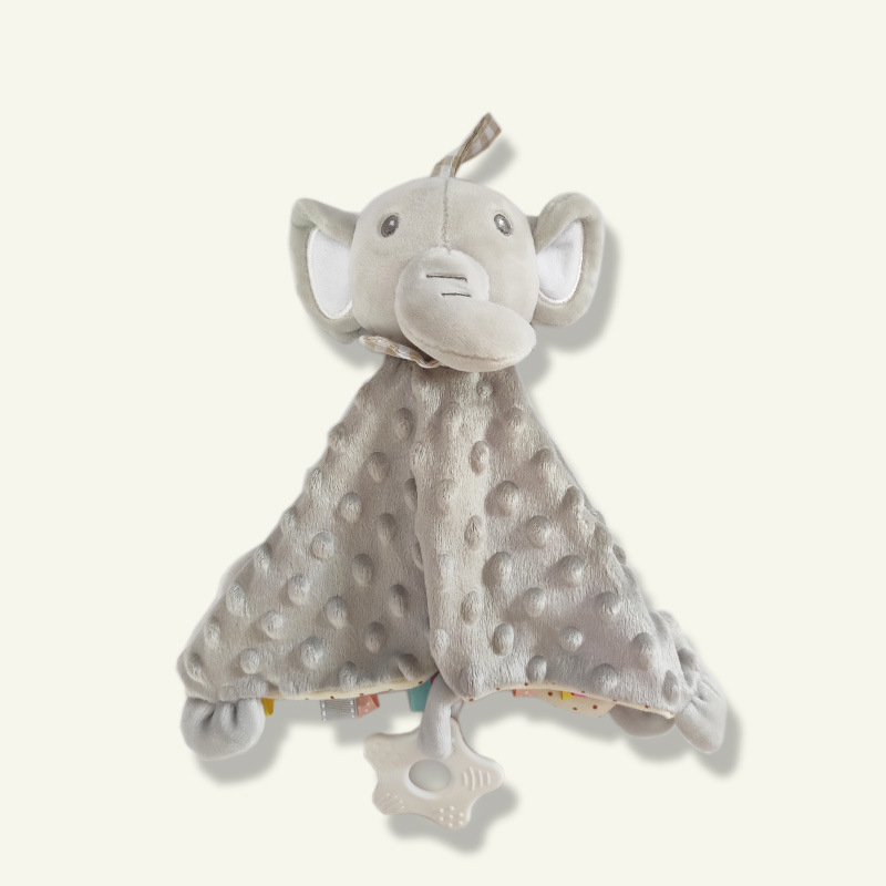 Picture of Baby comfort towel bean label can be imported to coax sleep doll baby early education to comfort doll cartoon doll wholesale