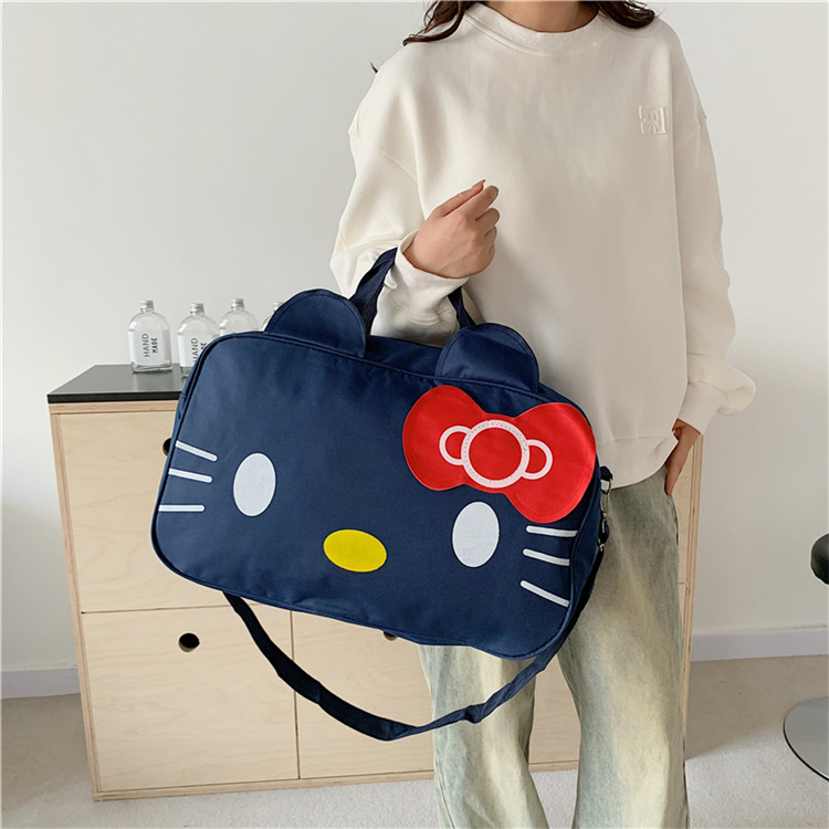 Picture of Wholesale Fashion Cat Large Capacity Student Travel Bag Waterproof Large Capacity Cute Girl KT Duffel Bag Women's Portable