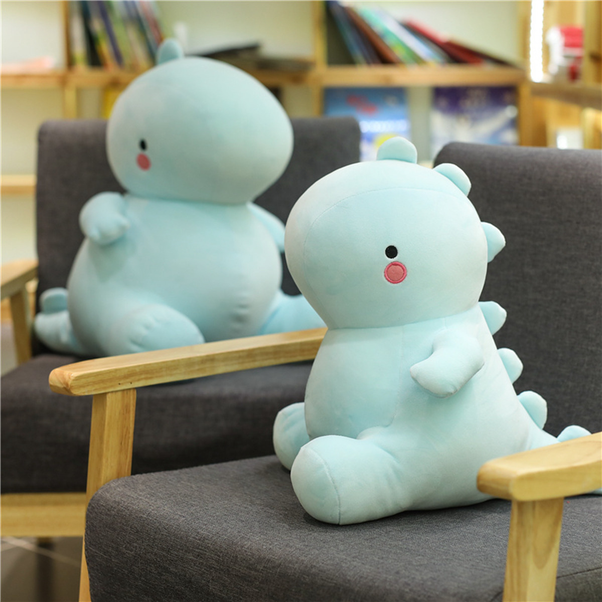 Picture of Cute Cute Down Cotton Doll Doll Blue Creative Soft Dinosaur Doll Sleeping Doll Pillow