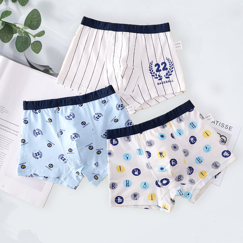 Picture of Children's Pure Cotton Underwear, Boys' Boxer Briefs, Baby Boys, Middle and Large Kidsren's Boxer Briefs, 2-15 Years Old Can Be Worn Outside